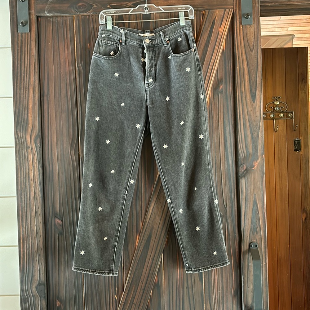 Pacsun high rise embroidered jeans